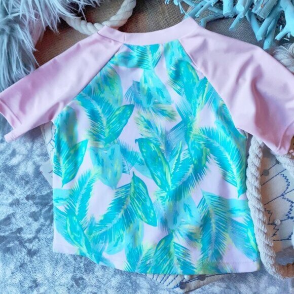 NWT Floatimini pink & blue 2 piece rashguard set - Picture 7 of 13